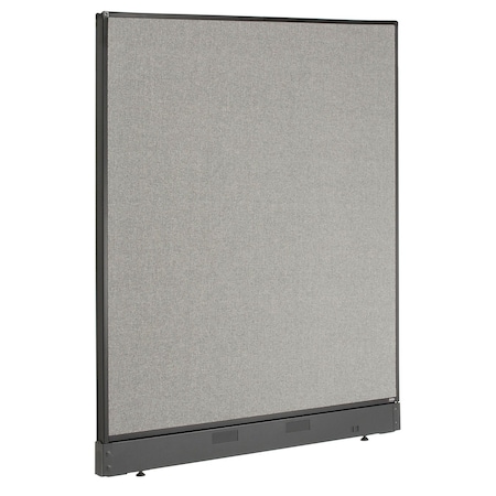 Interion By Global Industrial Interion Office Partition Panel with Pass-Thru Cable, 48-1/4inW x 46inH, Gray 240225PGY